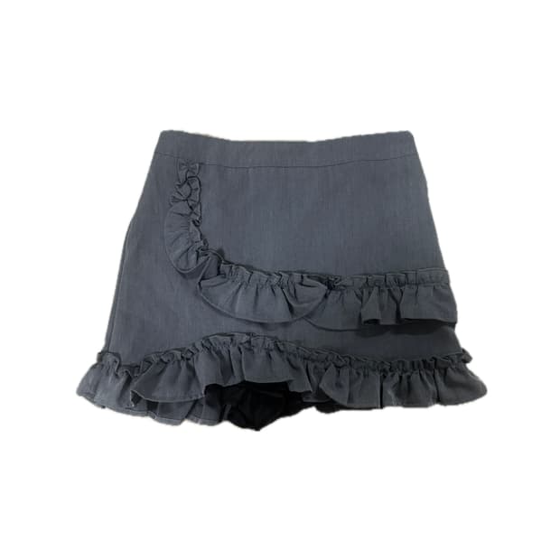 Gray lace skirt