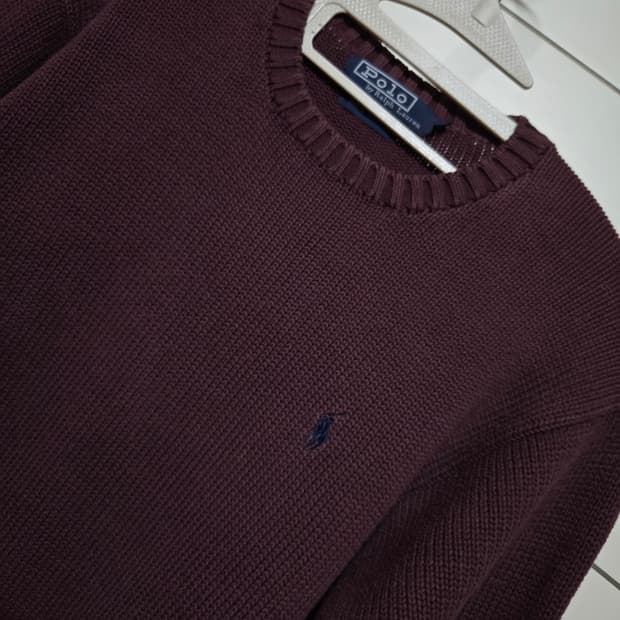 폴로 랄프로렌 버건디 니트 스웨터