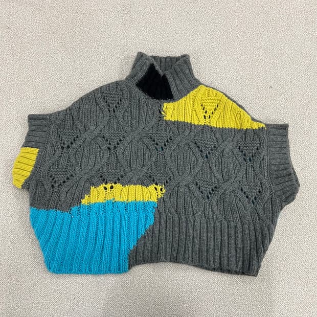 S 자라 컬러블록 니트 조끼 0220M