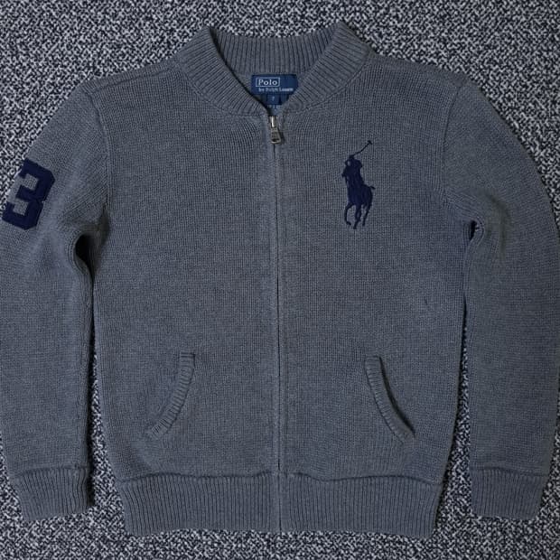 [무료배송][130]폴로 키즈 니트 집업