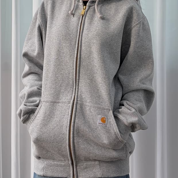 [S-M]칼하트 그레이 미드웨이트 후드집업