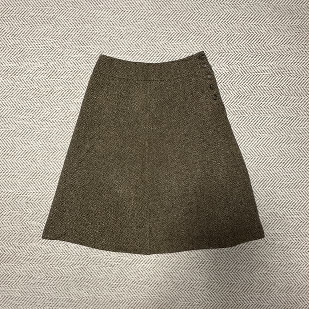 MAX MARA woman herringbone wool skirt