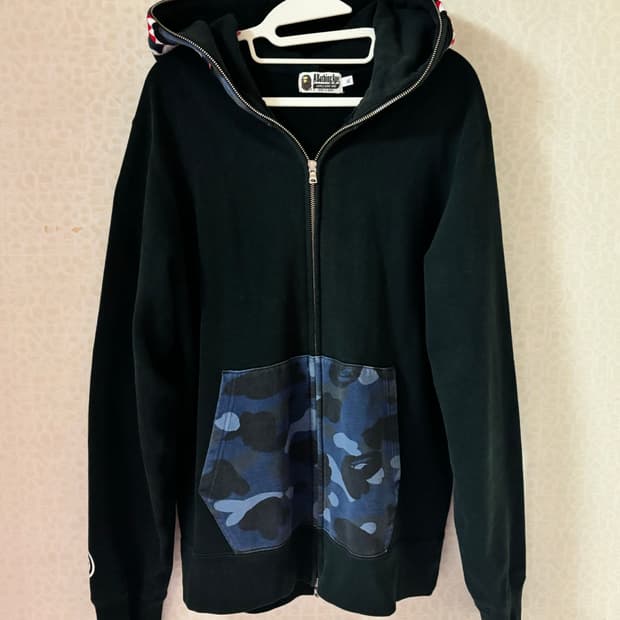 베이프 반카모 후드집업 샤크 빈티지 