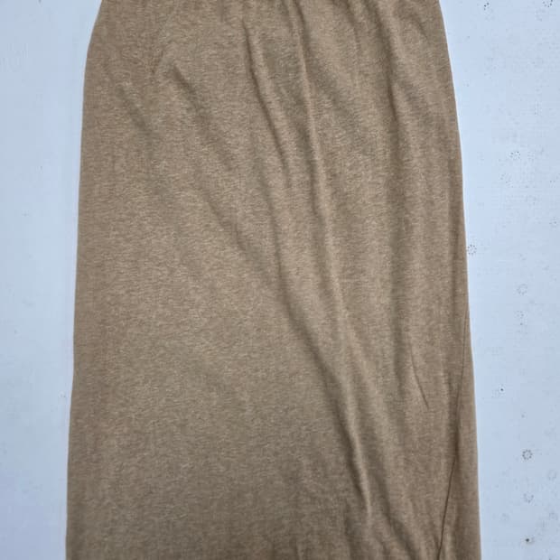 꼼데가르송 베이지 밴딩 스커트