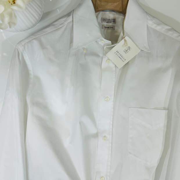 브루넬로 쿠치넬리 화이트 셔츠