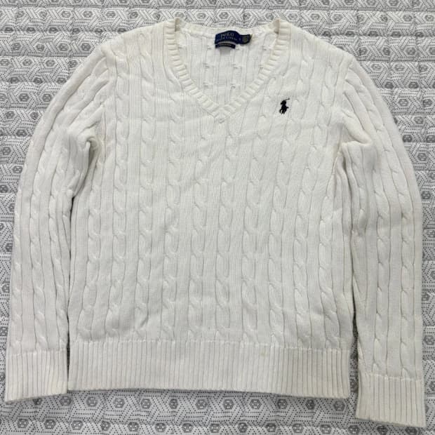 폴로 랄프로렌 케이블 니트 아이보리 ~55반