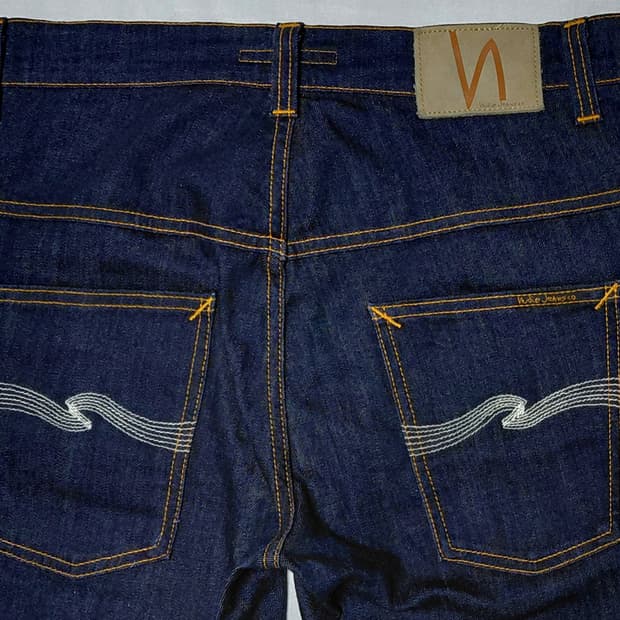 [W33/L32] 누디진 Thin Finn Dry Ecru Embo