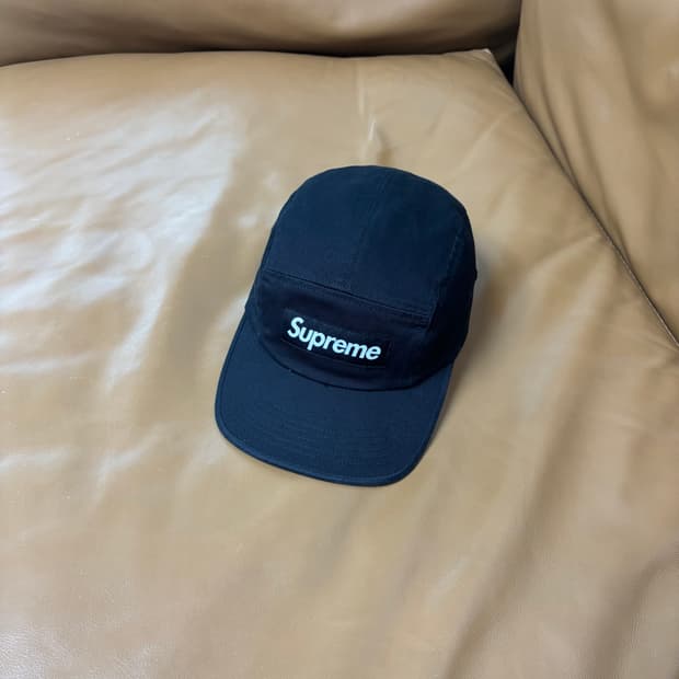 슈프림 캠프캡 모자 박스로고 블랙