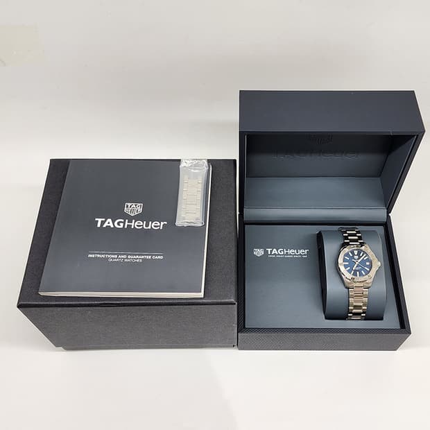 태그호이어 WBD1312 아쿠아레이서 스틸 쿼츠 32mm