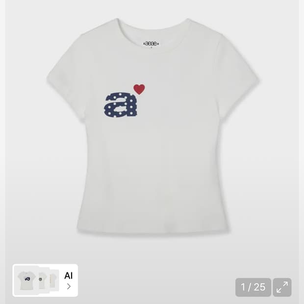aeae DOT SMALL LETTER TEE 반팔티