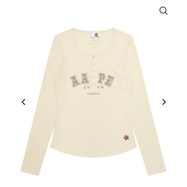 베이프 appe UNVS ribbed henley top