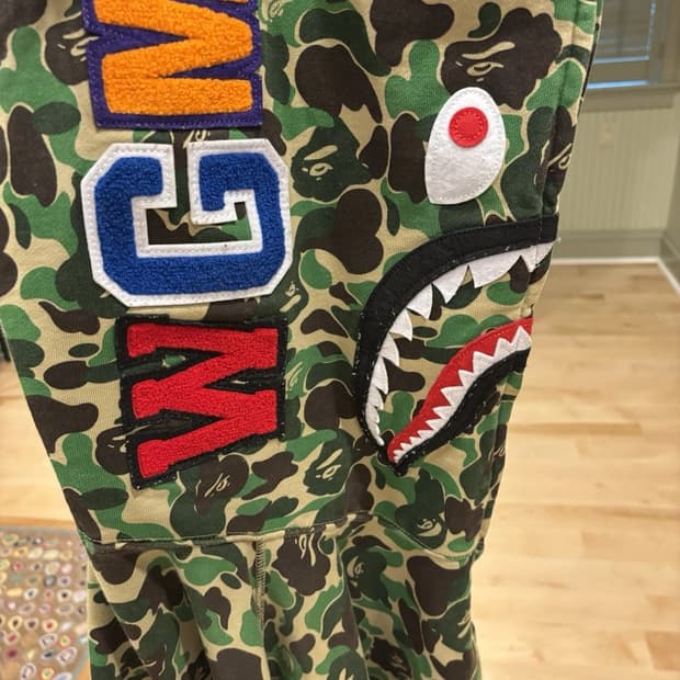 베이프 샤크 후드집업 녹계 M