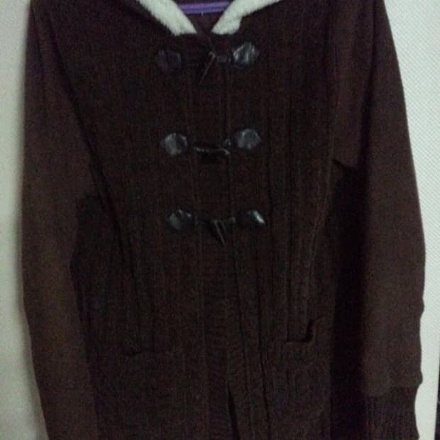 maple feel 털후드 롱스웨터 가슴둘레 79-87