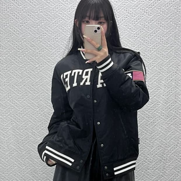 스타터 올드스쿨 레트로 성조기 스타디움 바시티자켓 M C09658