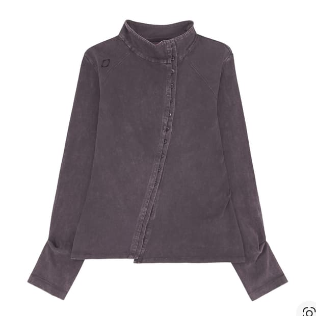 미스치프 워시드 저지 셔츠 퍼플 브라운 S