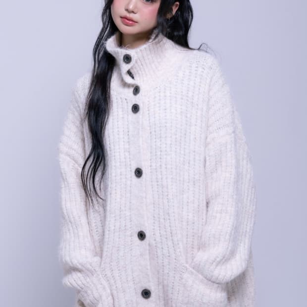 나이엔 하이넥 헤비 가디건