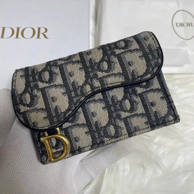 디올 오블리크 새들 카드지갑