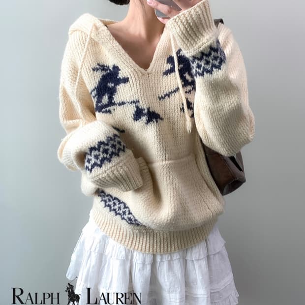 폴로 진스 90s 스키 니트 