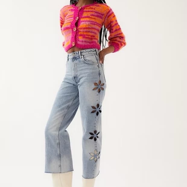 [TACH CLOTHING] 플라워 크롭 데님 28 