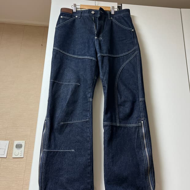 [31] 앤더슨벨 셀비지 인디고 지퍼 와이드 레그 진