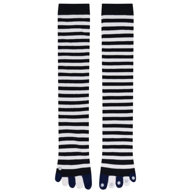 STRIPE FIVE-TOE SOCKS BLACK