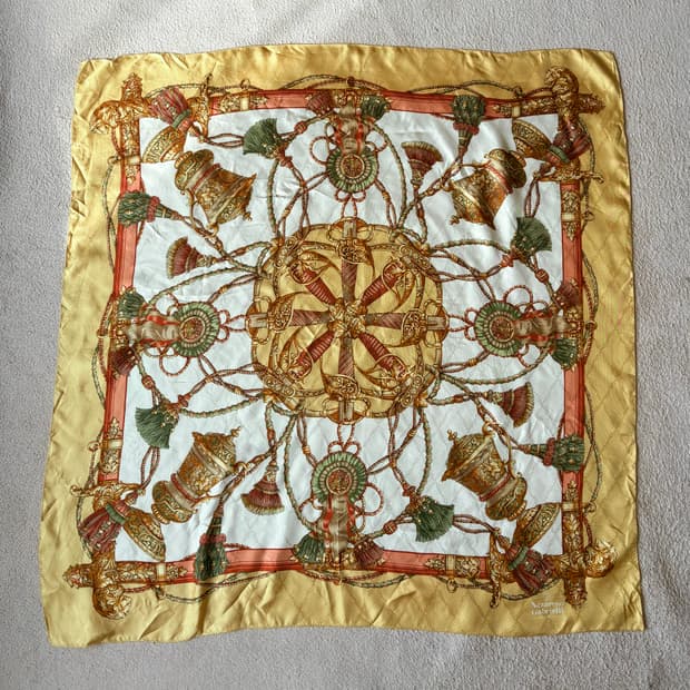 나자레노 가브리엘리 이탈리아 명품 빈티지 실크 대형 스카프