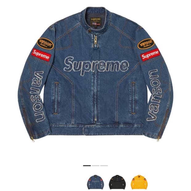 슈프림 밴슨 블루 자켓 XL