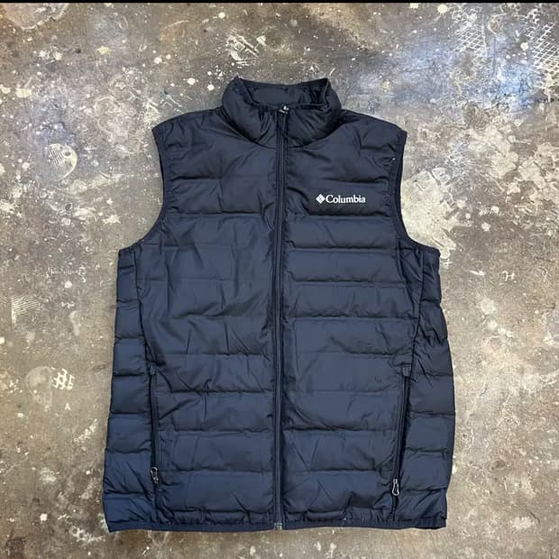 M) 컬럼비아 경량 덕다운 패딩 조끼 콜롬비아 오리털 패딩 조끼