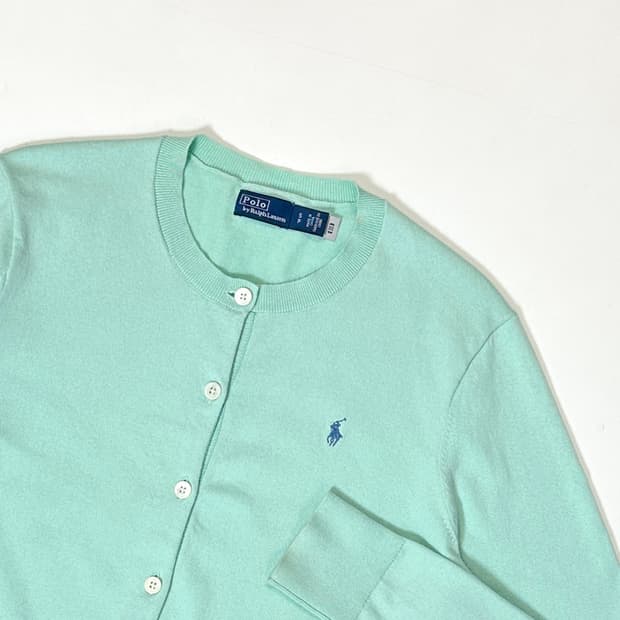 신판)polo  폴로 파스텔민트 가디건