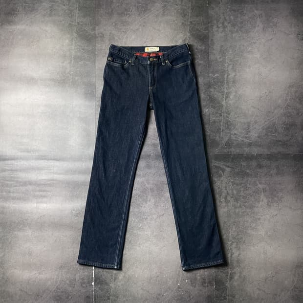 CARHARTT 칼하트 체크 플란넬 인디고 데님 워크 팬츠 A00877