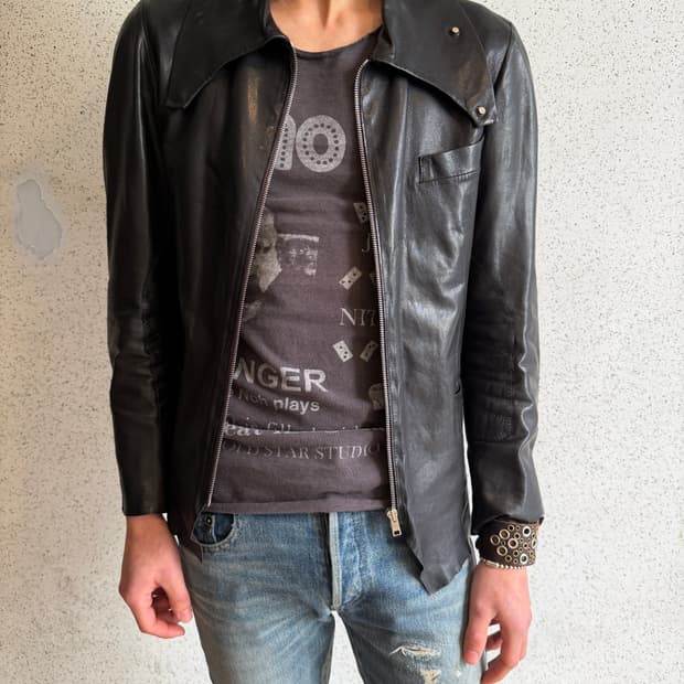 00s paulsmith Cut-Off Lambskin High-Neck