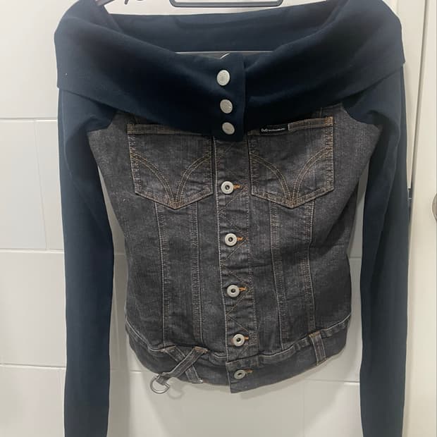 [정품/레어] D&G 돌체앤가바나 빈티지 데님 오프숄더 자켓 (XS)