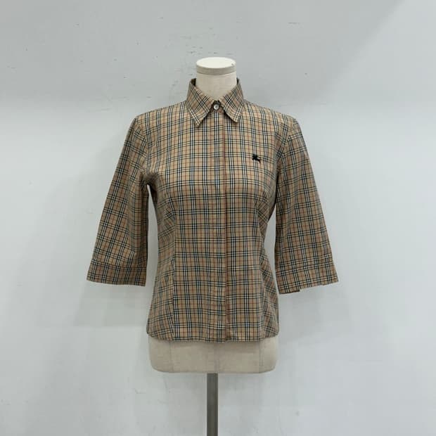 버버리 체크 여성 남방