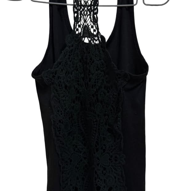 갸루 y2k 펑크 백 하트 레이스 탱크탑 나시