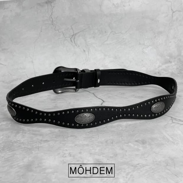 [Unisex]엔틱 웨스턴 찡 가죽 벨트