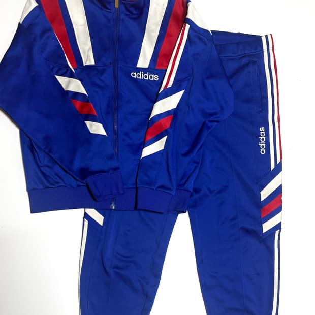 80s 90s rare 아디다스x데상트 올드스쿨 트랙탑 세트