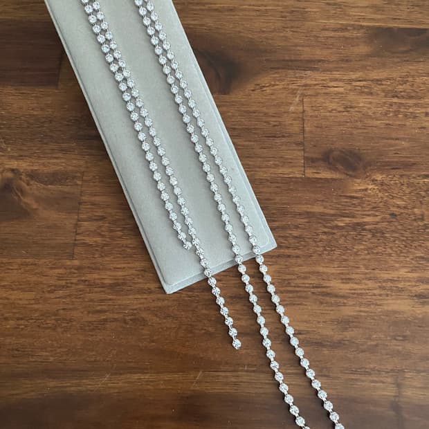 악세서리 큐빅 롱 테니스목걸이