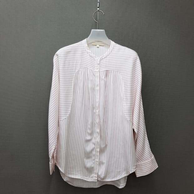 MAJE 마쥬  스트라이프 배색 셔링 블라우스 2사이즈