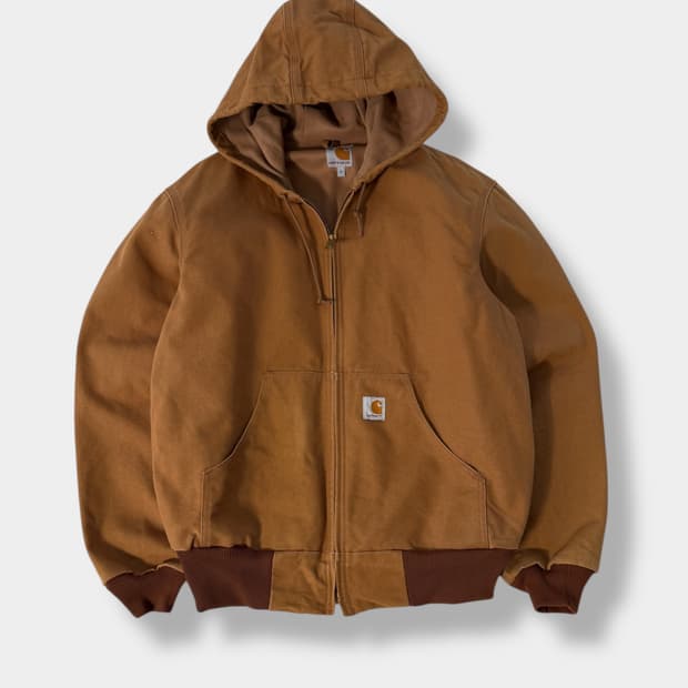 칼하트 usa 90's 루즈핏 브라운 덕 액티브 후드 자켓 