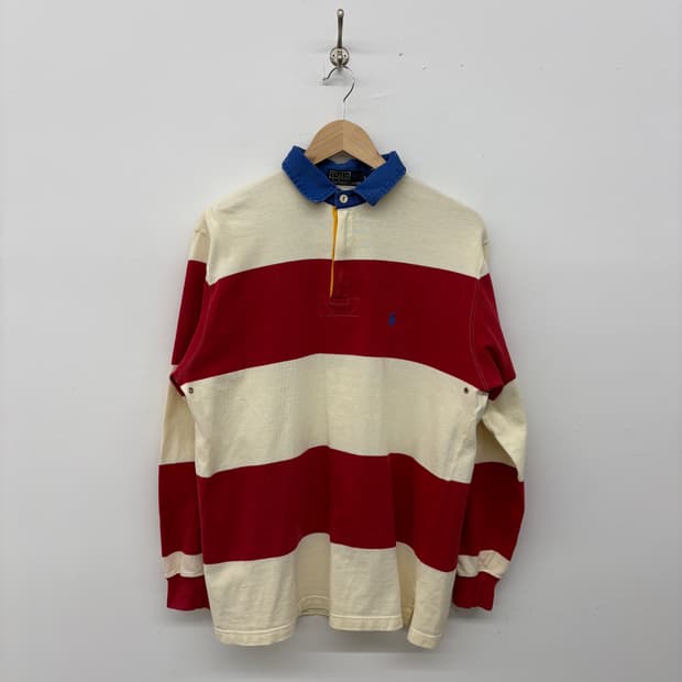 폴로 랄프로렌 스트라이프 럭비 셔츠 남/L