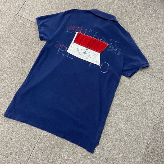폴로 랄프로렌 빈티지 해군기 반팔 카라티