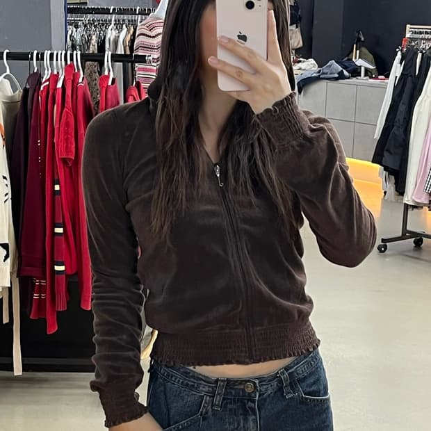 쥬씨꾸띄르 브라운 후드집업