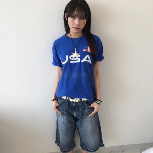 USA Samsung Sleeve Logo Tee in