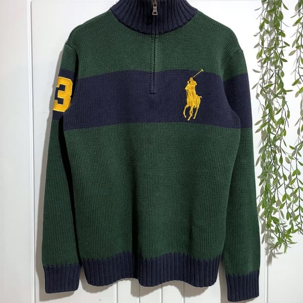 폴로랄프로렌 빅포니 히프집업 니트