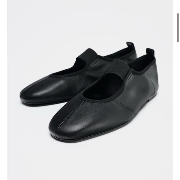 자라 라운드 플랫 발레리나 메리제인 펌프스