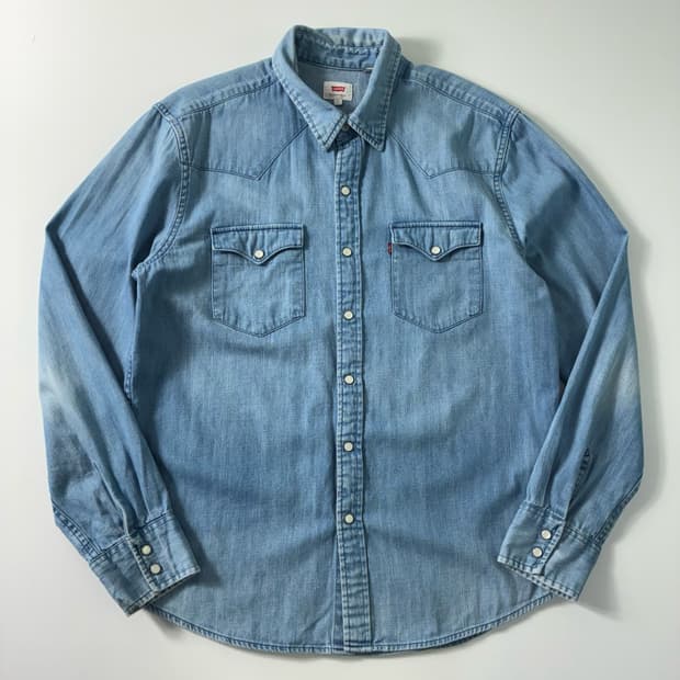 Levi's 리바이스 라이트 블루 웨스턴 데님셔츠