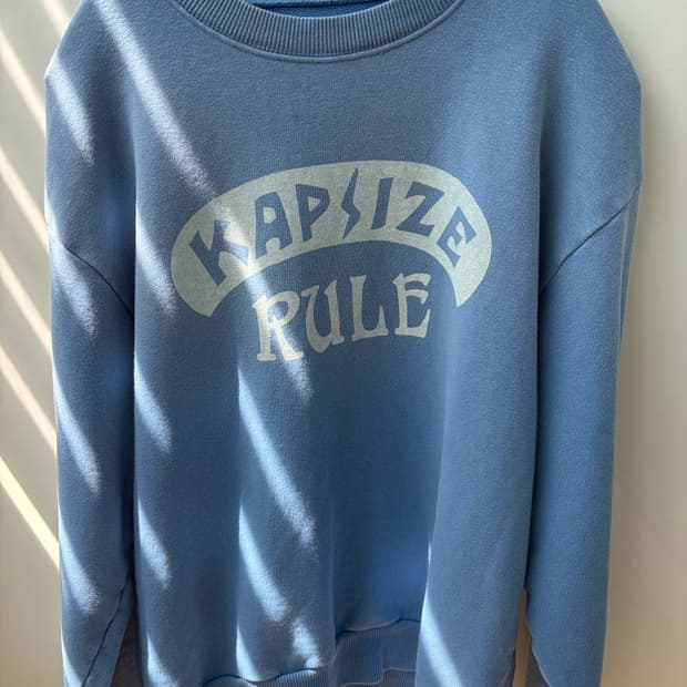 캐피탈 캡사이즈 룰 Pt 플리스 크루 스웨트셔츠 색소폰