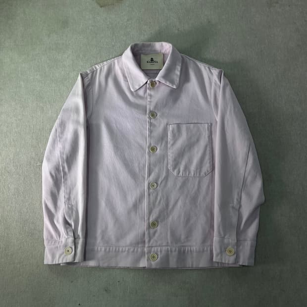 95 바레나 원포켓 핑크 코튼 셔츠 자켓