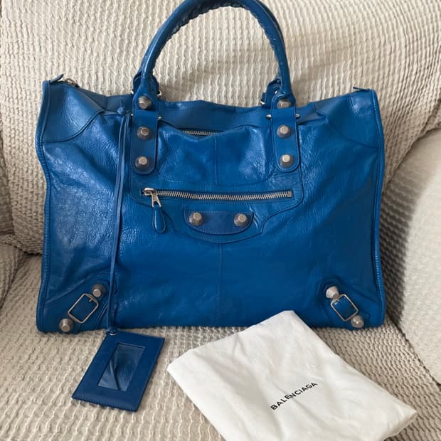 발렌시아가 자이언트 모터백 시티백 XL 위켄더 토트백 숄더백