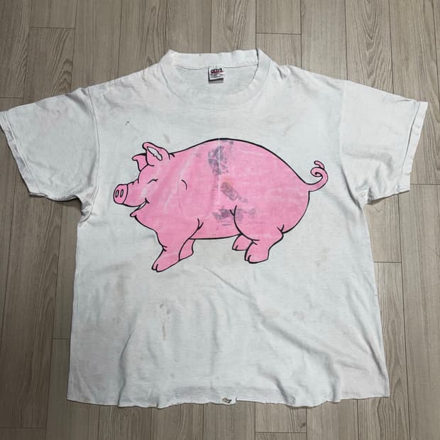 빈티지 피그 티셔츠